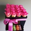 Rožių dėžutė su macaroons sausainiukais "Eva" 0